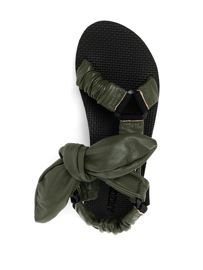 Shop Arizona Love Tie Detail Leather Sandals In Black