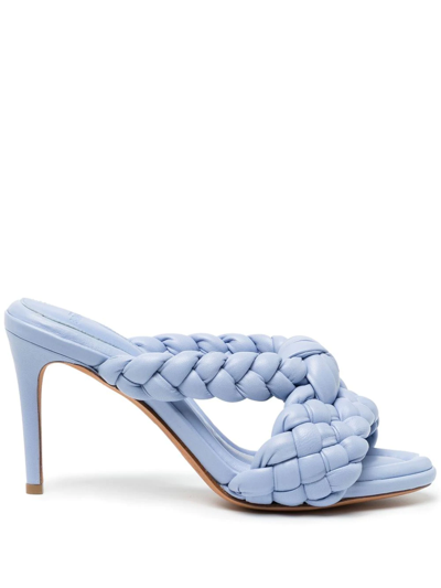 Shop Alexandre Birman Carlotta Braided Leather Sandals In Blue
