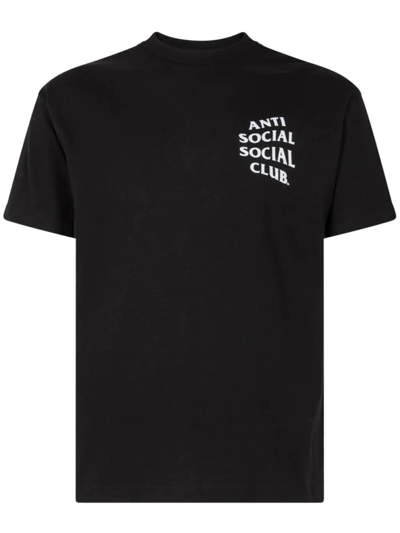 Shop Anti Social Social Club Logo-print T-shirt 2 In Black