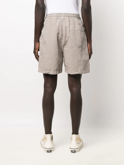 Shop President's Drawstring Flared Shorts In Neutrals