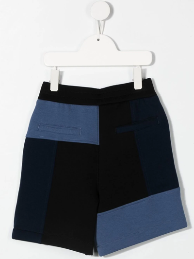 Emporio Armani Two-tone Casual Shorts In Blue