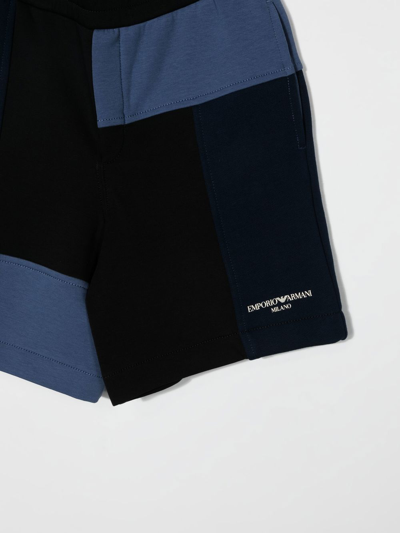 Emporio Armani Two-tone Casual Shorts In Blue