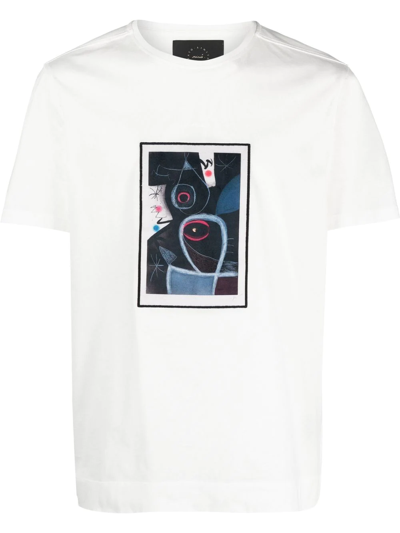Shop Limitato Abstract-print Cotton T-shirt In White