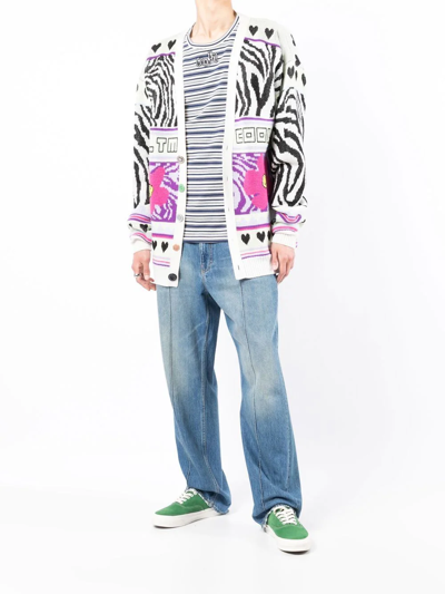 Shop Cool Tm Patterned Jacquard Cardigan In Multicolour