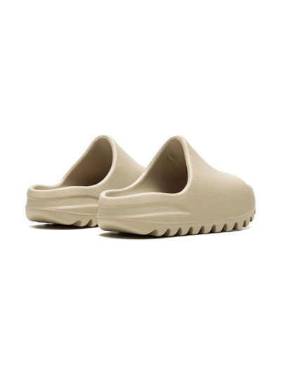 Shop Adidas Originals Yeezy "pure" Slides In Neutrals