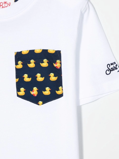 Shop Mc2 Saint Barth Kea Lighting Ducky-motif T-shirt In White