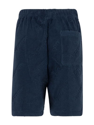 Supreme Jacquard-logo Shorts In Blue | ModeSens