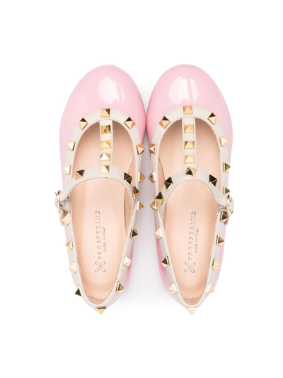 Shop Prosperine Studded Ballerina Shoes In Pink