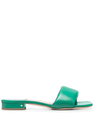 Shop Laurence Dacade Open Toe Slip-on Sandals In Green