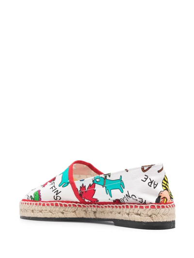 Dsquared2 Maple-leaf Logo-print Espadrilles In White