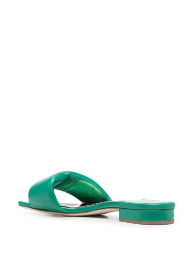 Shop Laurence Dacade Open Toe Slip-on Sandals In Green
