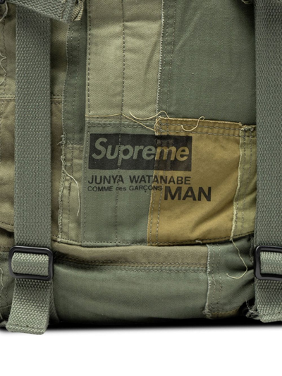 Shop Supreme X Junya X Comme Des Garçons Patchwork Backpack In Green