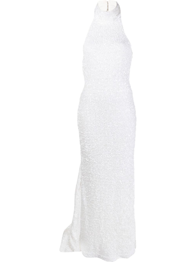 Shop Rotate Birger Christensen Kasia Sequined Maxi Dress In White