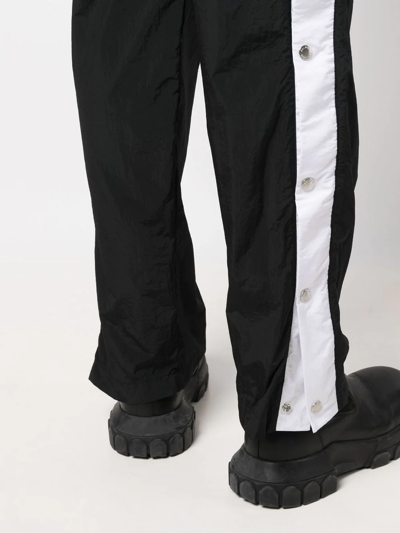 Shop Balmain Side Snap-button Track Trousers In Black