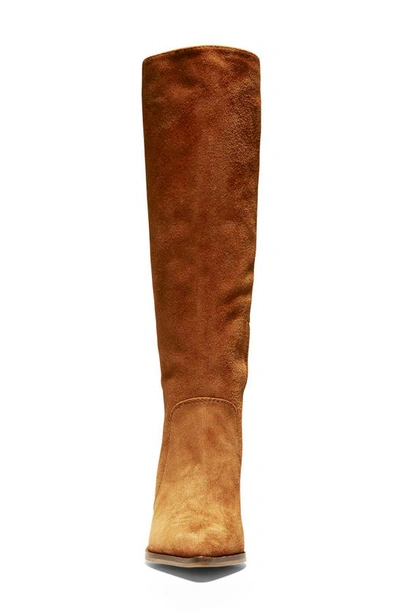 Shop Cole Haan Willa Knee High Boot In British Tan Suede