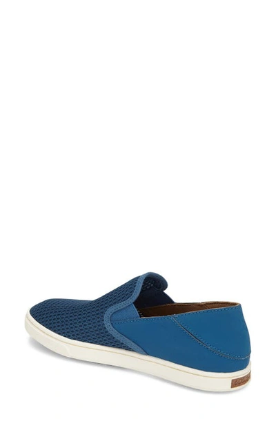 Shop Olukai 'pehuea' Slip-on Sneaker In Blue Faux Leather