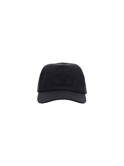 Valentino Garavani Vlogo Signature Baseball Cap Man Black 59