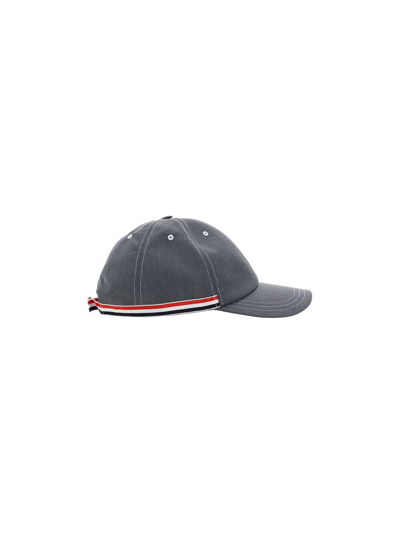 Shop Thom Browne Baseball Cap In Med Grey