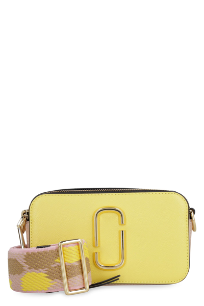 Shop Marc Jacobs The Snapshot Leather Camera Bag In Yellow