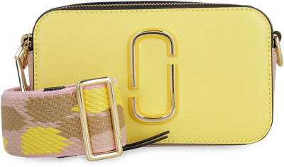 Shop Marc Jacobs The Snapshot Leather Camera Bag In Yellow