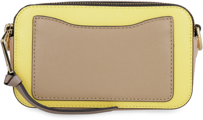 Shop Marc Jacobs The Snapshot Leather Camera Bag In Yellow