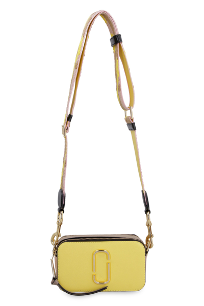 Shop Marc Jacobs The Snapshot Leather Camera Bag In Yellow