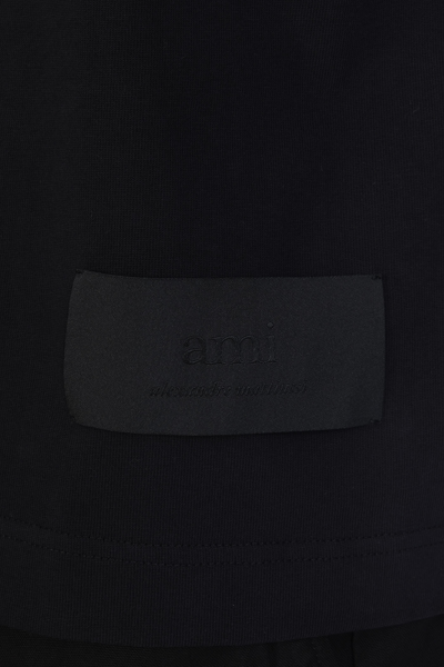 Shop Ami Alexandre Mattiussi T-shirt In Black Cotton