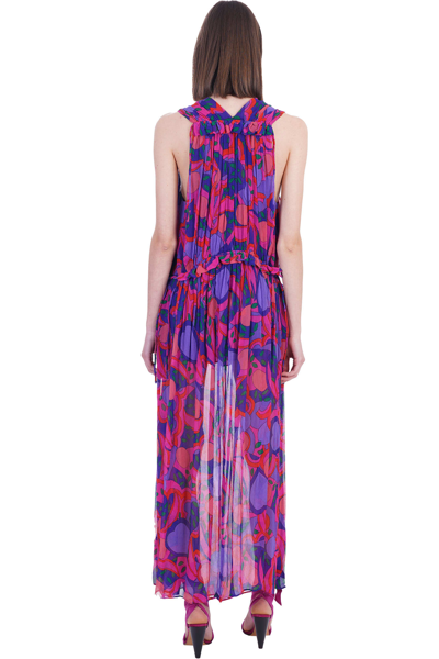 Shop Isabel Marant Alsaw Dress In Viola Silk