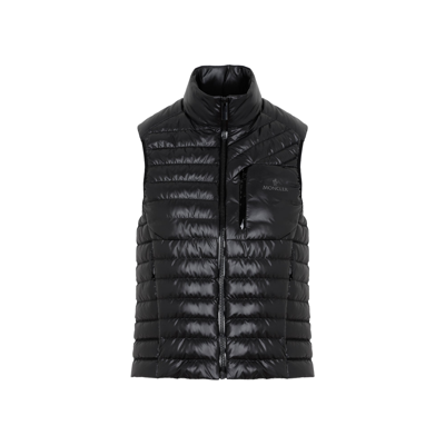 Shop Moncler Valras Vest Jacket In Black