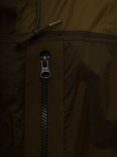 Ten C Wind Combo Bonded Shirt Jacket In Green | ModeSens