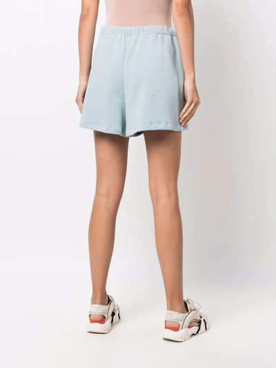 Opening Ceremony Logo-embroidered Sweat Shorts In Blue