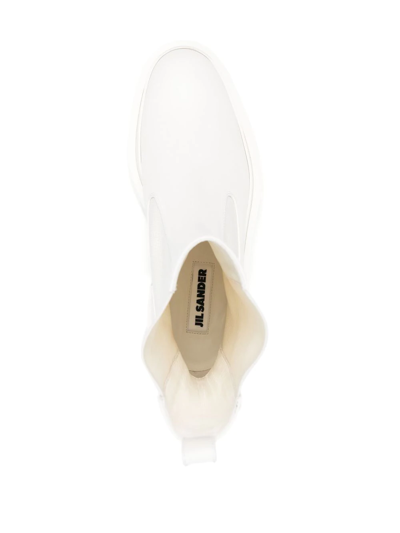 Jil Sander Pull-on Ankle Boots In Weiss