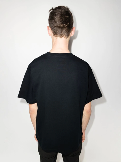 Shop Yohji Yamamoto Logo-print Short-sleeved T-shirt In Black