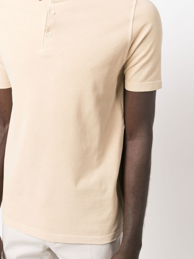 Shop Dell'oglio Short-sleeved Polo Shirt In Gelb