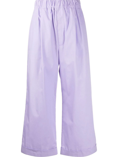Jejia Elasticated-waist Cotton Culottes In Weiss