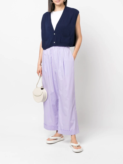 Jejia Elasticated-waist Cotton Culottes In Weiss