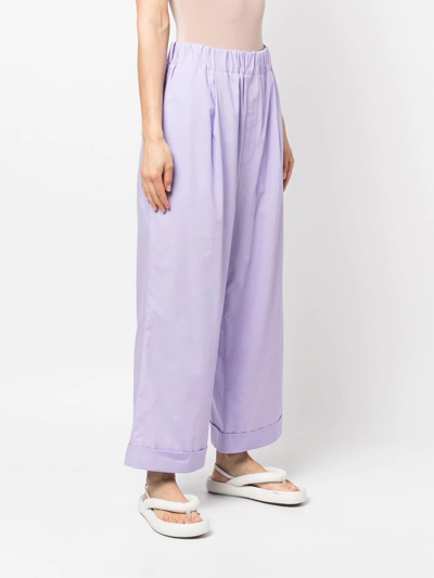 Jejia Elasticated-waist Cotton Culottes In Weiss