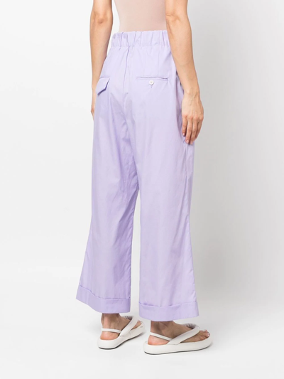 Jejia Elasticated-waist Cotton Culottes In Weiss