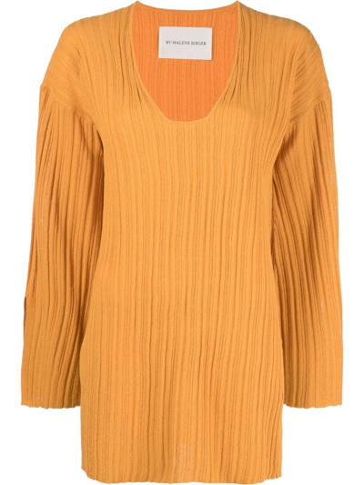 Shop By Malene Birger Irisandra Wide-sleeved Jumper In Orange