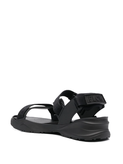 Shop Fendi Flow Jacquard-logo Sandals In Schwarz