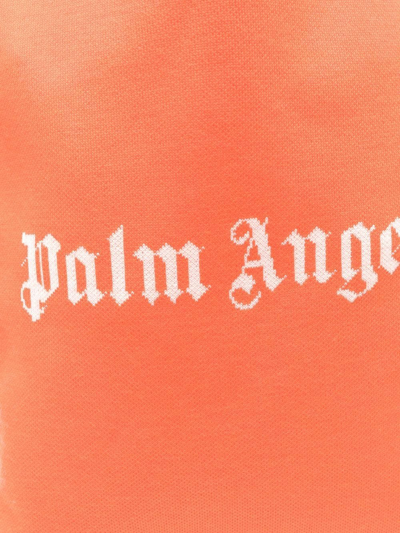 Palm Angels Logo Print Shopper In Orange
