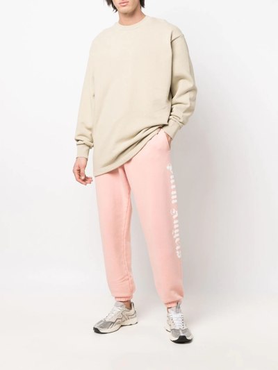 Shop Palm Angels Logo-print Track Pants In Rosa