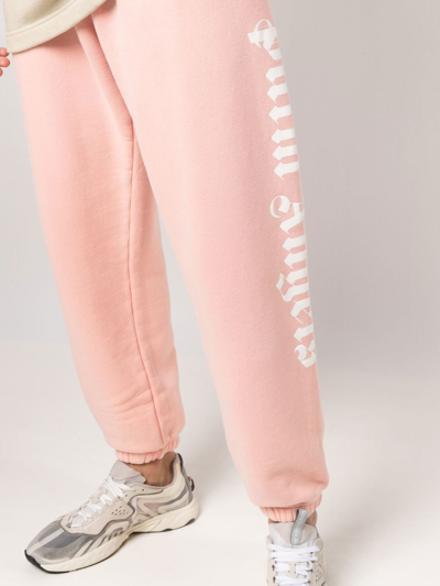Shop Palm Angels Logo-print Track Pants In Rosa