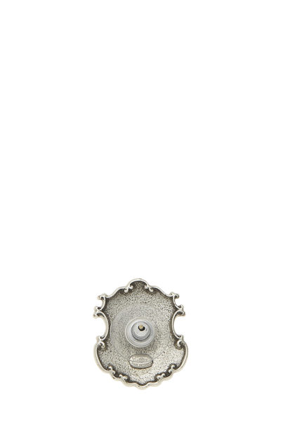 Pre-owned Chanel Paris-dallas Silver Sheriff Badge Earrings