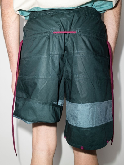 Shop Craig Green Panelled Bermuda Shorts In Green