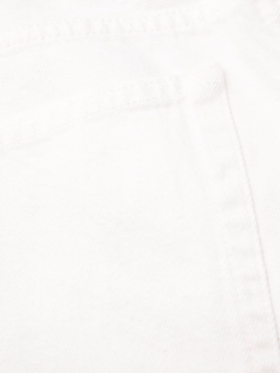 Shop Totême Cropped Straight-leg Jeans In White