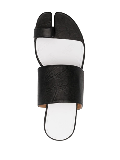 Shop Maison Margiela Open-toe Leather Sandals In Schwarz