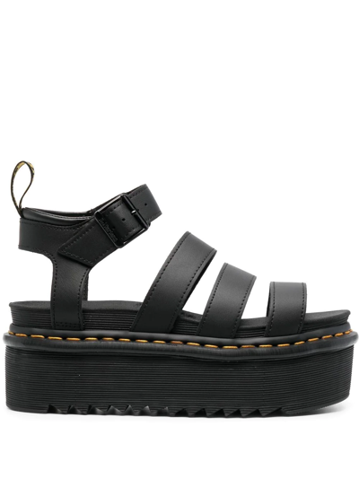 Shop Dr. Martens' Blaire Quad Hydro Platform Sandals In Schwarz