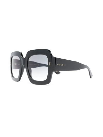 Gucci Oversize-frame Gradient Sunglasses In Black