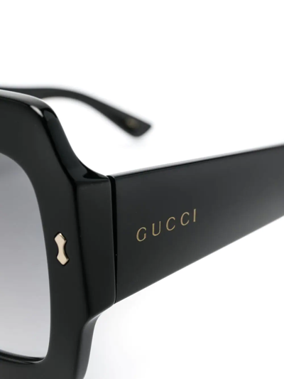 Gucci Oversize-frame Gradient Sunglasses In Black